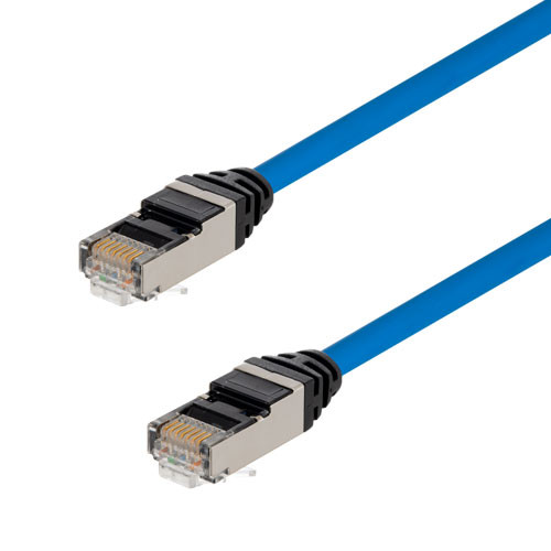 Category 6 Slim Ethernet Assembly, Shielded, CMP Plenum +105 C High Temp, Blue, 14.0Ft