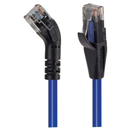 Category 6 45° Patch Cable, Straight/Right 45° Angle, Blue 1.0 ft