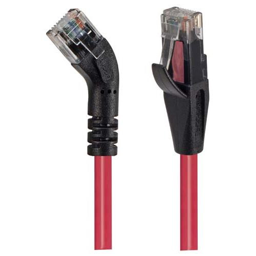 Category 6 45° Patch Cable, Straight/Right 45° Angle, Red 7.0 ft