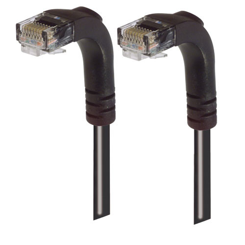 Category 6 LSZH Right Angle Patch Cable, Right Angle Down/Right Angle Down, Black, 25.0 ft