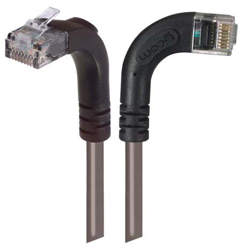 Category 6 Right Angle Patch Cable, RA Right Exit/Right Angle Up- Gray 5.0 ft