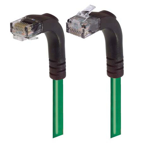 Category 6 Right Angle Patch Cable, Right Angle Up/Right Angle Down - Green 3.0 ft