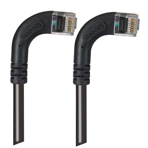 Category 6 Right Angle Patch Cable, RA Right Exit/RA Right Exit- Black 10.0 ft