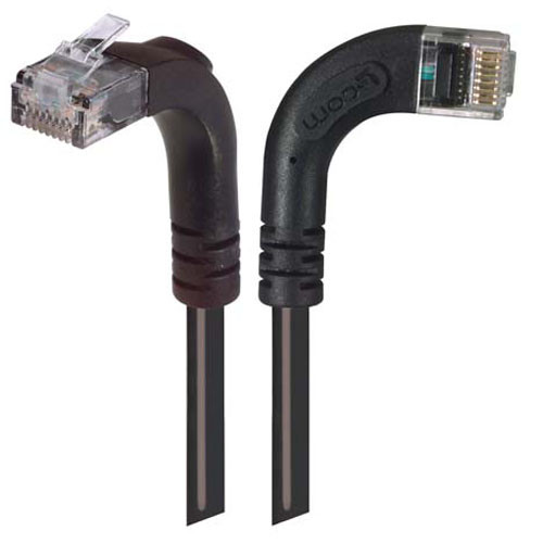 Category 6 Right Angle Patch Cable, RA Right Exit/Right Angle Up- Black 15.0 ft