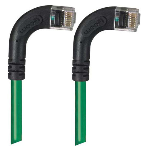 Category 6 Right Angle Patch Cable, RA Right Exit/RA Right Exit- Green 15.0 ft