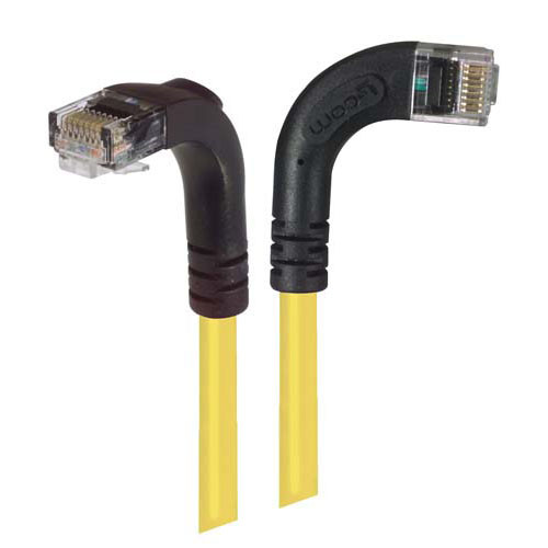 Category 6 Right Angle Patch Cable, RA Right Exit/Right Angle Down- Yellow  15.0 ft