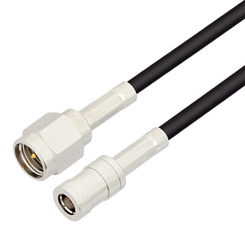 SMA Male to SMB Plug Cable Assembly using RG174 Coax, 3 FT with HeatShrink