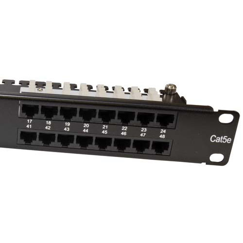 Category 5E UTP Patch Panel, 48-Port EIA568A/B
