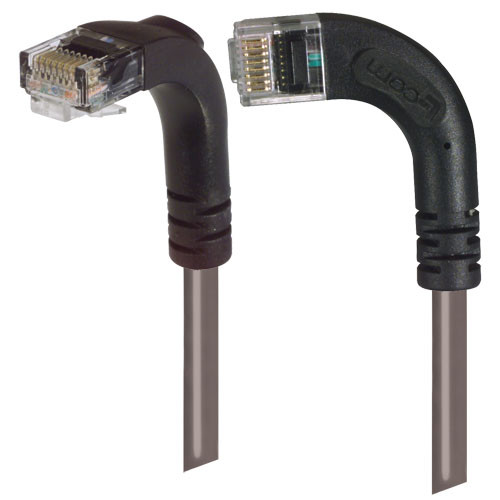Category 5E LSZH Right Angle Patch Cable, Right Angle Left/Right Angle Down, Gray, 20.0 ft