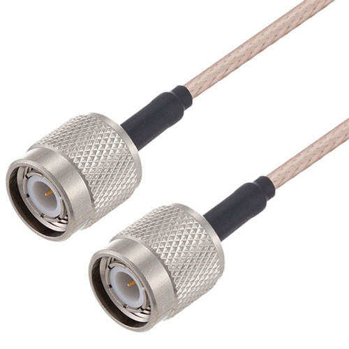 TNC Male to TNC Male Cable Assembly using RG316-DS Coax, 1.5 FT with HeatShrink