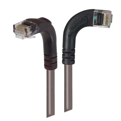 Category 5E Right Angle Patch Cable, RA Right Exit/Right Angle Down, Gray 20.0 ft
