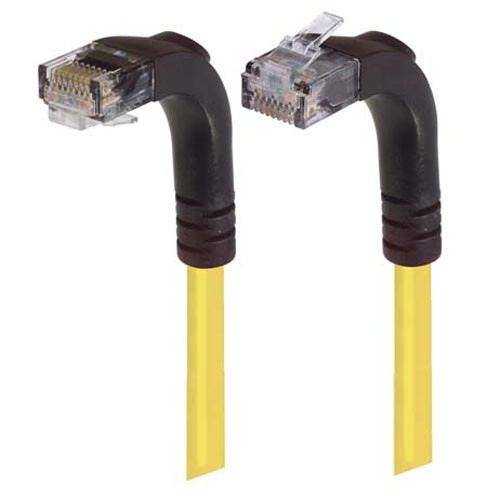 Category 5E Right Angle Patch Cable, Right Angle Up/Right Angle Down, Yellow 30.0 ft