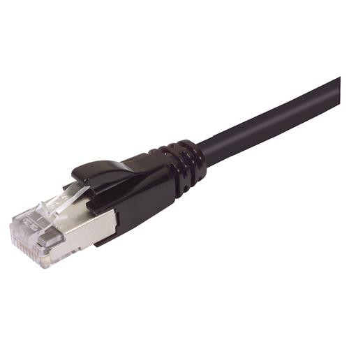 Premium Cat6a Cable, RJ45 / RJ45, Black 25.0 ft