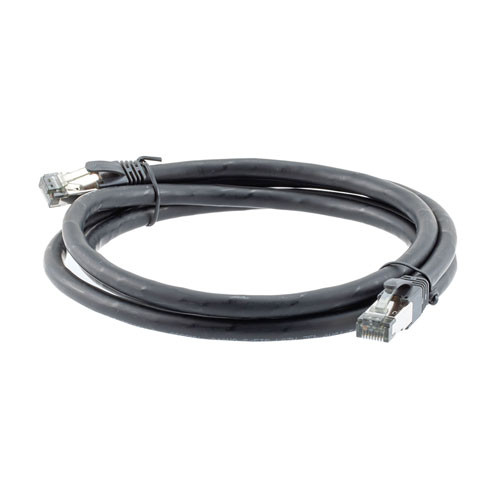 Cat 8, 40 gigabit, Ethernet Cable, S/FTP, 24 AWG, Twisted Pair, Tensile Resistant, Indoor, LSZH Jacket, Black, 10-foot