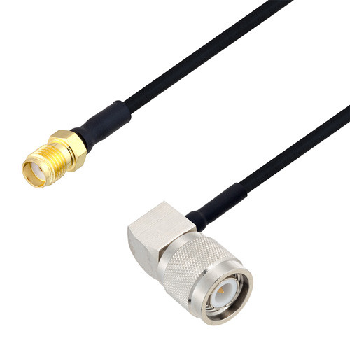 SMA Female to TNC Male Right Angle Cable Assembly using LC085TBJ Coax, 2 FT