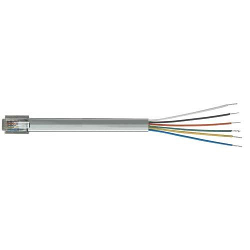 Flat Modular Cable, RJ12 (6x6) / Tinned End, 5.0 ft
