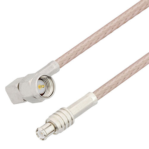 SMA Male Right Angle to TNC Female Bulkhead Cable Assembly using RG316-DS Coax, 2 FT