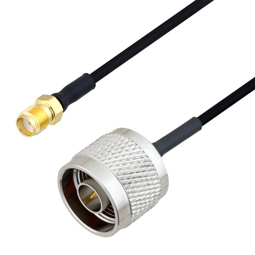 N Male to SMA Female Cable Assembly using LC085TBJ Coax, 1.5 FT