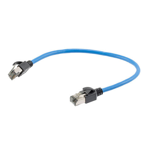 Cat 8 40Gig Ethernet Cable, S/FTP 28AWG, Slim Cable with Short Body Connector, PVC Jacket, Blue, 25FT