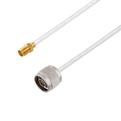 N Male to SMA Female Cable Assembly using LC141TB Coax, 1 FT