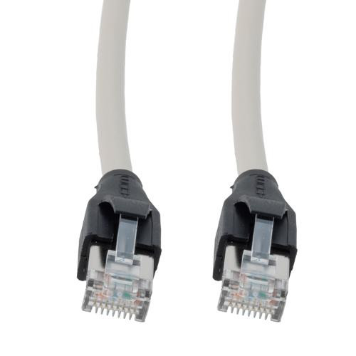 Category 7 10gig Ethernet Cable Assembly, S/FTP Shielded Pairs, RJ45 Male/Plug, 26AWG Stranded, LSZH, Gray, 10M