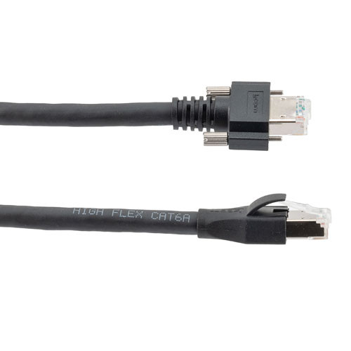 Category 6a GigE SF/UTP PVC High Flex Ethernet Assembly, GigE/RJ45, 1M