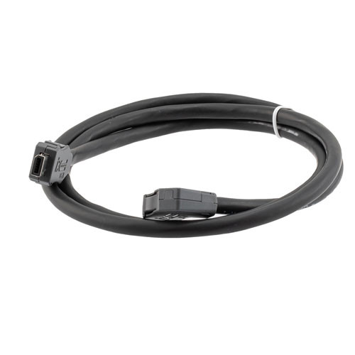 ix Low Smoke Zero Halogen Cable, Category 6a, F/UTP, Single Shielded, Right Angle Down ix A Plug To ix A Plug 26AWG CMX LSZH, Black, 3-meter