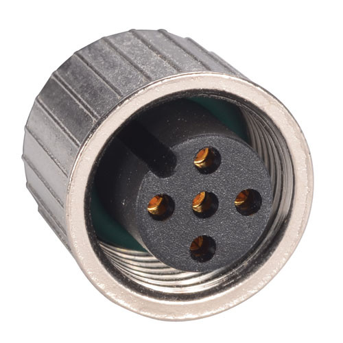 M12 5 Position A-Coded Male/Female Cable, 0.5m