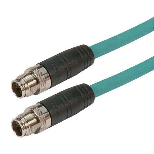 Category 6a M12 8 Position X code SF/UTP Industrial Cable, M12 M / M12 M, 3.0m