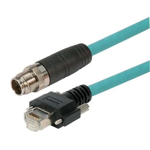 Category 6a GigE SF/UTP High Flex Ethernet Cable, GigE / M12 X-code Male, 3M