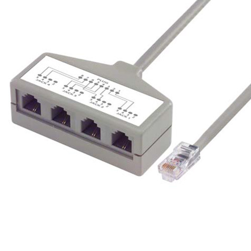 USOC Splitter, 8x8 Plug / 4 (8x2) Jacks