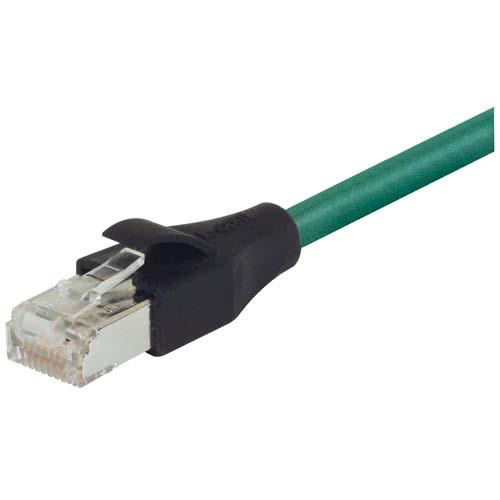 Cat6a Double Shielded Outdoor Industrial High Flex Ethernet Cable TPE, RJ45 / RJ45, Teal, 50.0ft