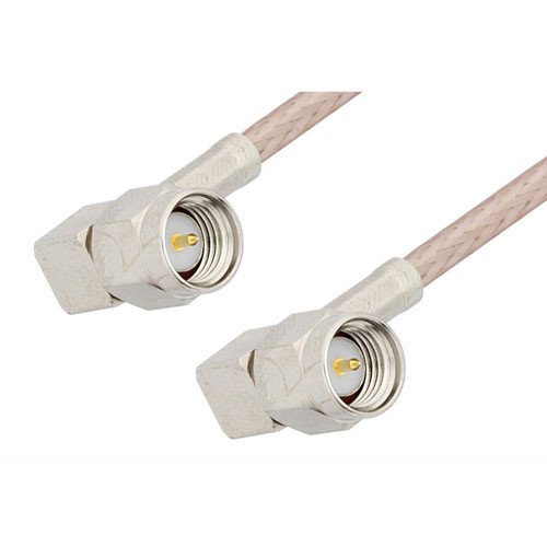 SMA Male Right Angle to SMA Male Right Angle Cable Assembly using RG-316 Coax, 5 FT , LF Solder