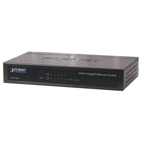 Planet 5 port 10/100/1000 Gigabit Ethernet Switch