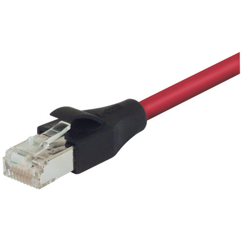 Shielded Cat 6 Cable, RJ45 / RJ45 LSZH Red Jacket, 2.0 ft