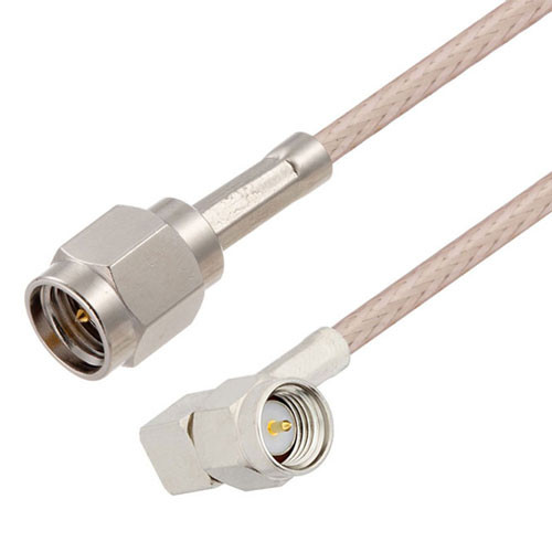 SMA Male to SMA Male Right Angle Cable Assembly using RG-316 Coax, 6 FT , LF Solder