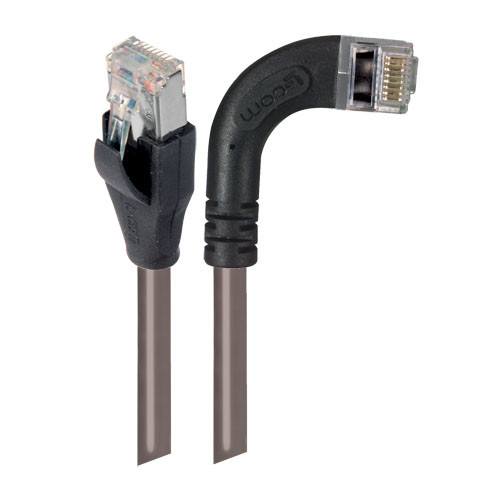 Category 6 Shielded LSZH Right Angle Patch Cable, Straight/Right Angle Right, Gray, 30.0 ft
