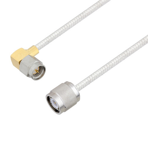 SMA Male Right Angle to TNC Male Cable Assembly using LC085TB Coax, 4 FT