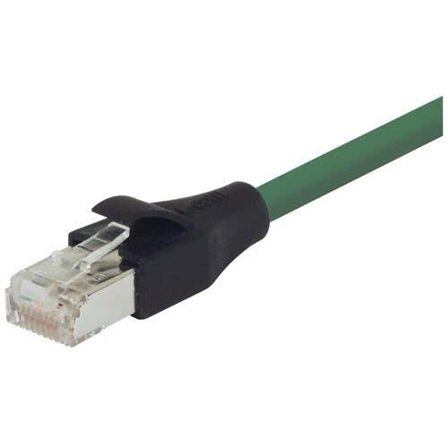 Shielded Cat 5E EIA568 Patch Cable, RJ45 / RJ45, Green 100.0 ft
