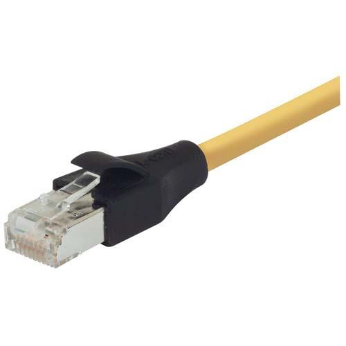 Shielded Cat 5E EIA568 Patch Cable, RJ45 / RJ45, Yellow 7.0 ft
