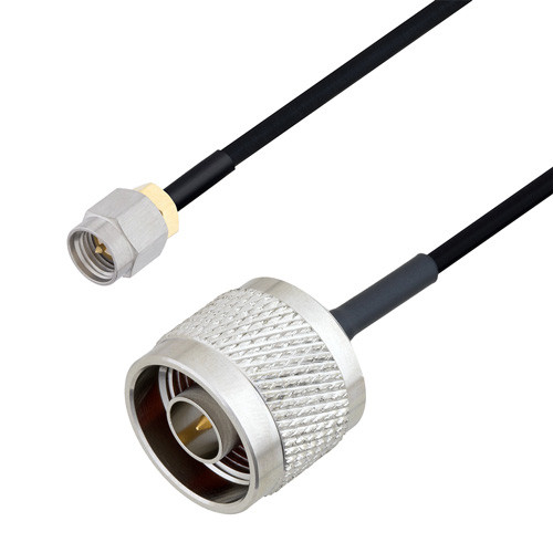 SMA Male to N Male Cable Assembly using LC085TBJ Coax, 2 FT