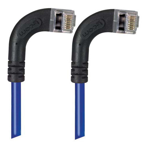 Category 5E Shielded Right Angle Patch Cable, RA Right Exit/RA Right Exit, Blue 7.0 ft