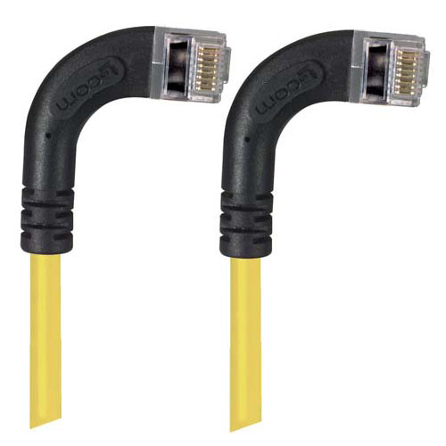 Category 5E Shielded Right Angle Patch Cable, RA Right Exit/RA Right Exit, Yellow 20.0 ft
