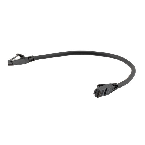 Cat6a, Ethernet Cable, U/UTP, 28 AWG, Industrial Outdoor, Slim Cable with Flexible Armor Jacket, Black, 25-foot
