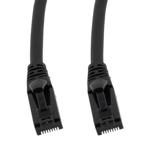 Cat6a, Ethernet Cable, U/UTP, 28 AWG, Industrial Outdoor, Slim Cable with Flexible Armor Jacket, Black, 5-foot