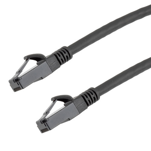 Cat 6, Ethernet Cable, U/UTP, 24 AWG, Industrial Outdoor, High Flex, TPE Jacket, Black, 5-foot