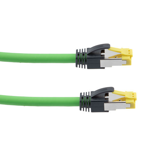 Profinet Type B/C Cat5e 2-Pair RJ45-RJ45 Cable SF/UTP Double Shielded 22AWG Stranded Drag Chain High Flex Industrial Outdoor PUR Green 10M