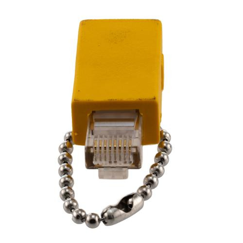 ISDN Loopback Adapter RJ48C Female to RJ45 Male, Dark Yellow