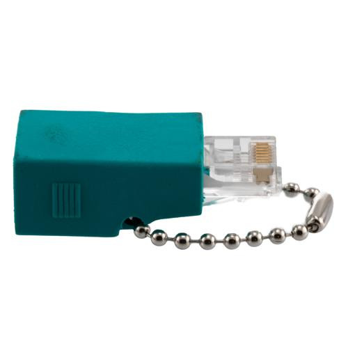 ISDN Loopback Adapter RJ48C Female to RJ45 Male, Teal
