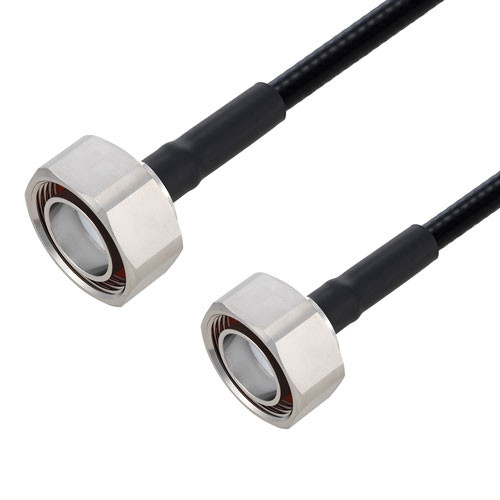 Fire Rated 7/16 DIN Male to 7/16 DIN Male Low PIM Cable Using SPF-250 Coax Using Times Microwave Parts 3 Feet - LCCA31005-FT3